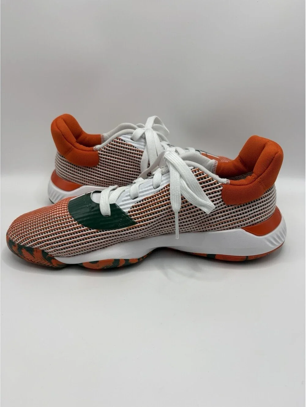 Adidas Pro Bounce Low Team Miami Hurricanes Shoes EE3893 Men's Size 9 NWOB